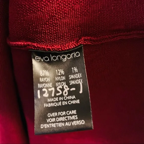 Women's Eva Longoria Burgundy Red Power Knit Dress - Picture 7 of 7